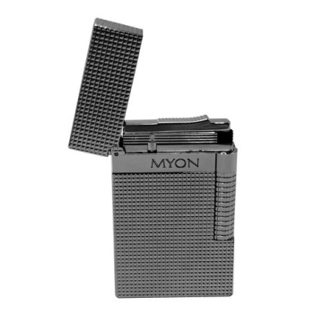 Myon Paris Vuursteen Aanst Brass Silver Square Design