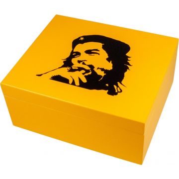 Humidor "Che" geel mat voor ca. 40 sigaren