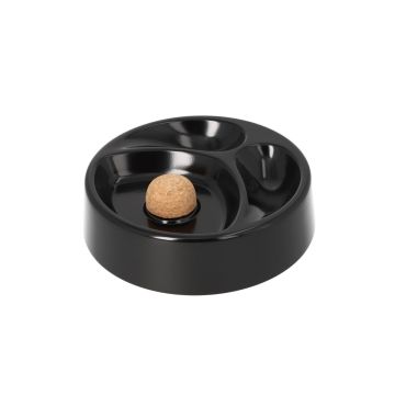 Pijpasbak rond 2 leggers zwart glans