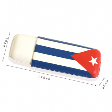 Sig. koker voor 2 sig. Cuba vlag
