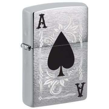 Zippo - 200 Brushed Ace of Spade Design