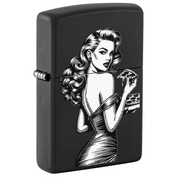 Zippo - 218 Pinup With Pizza Design
