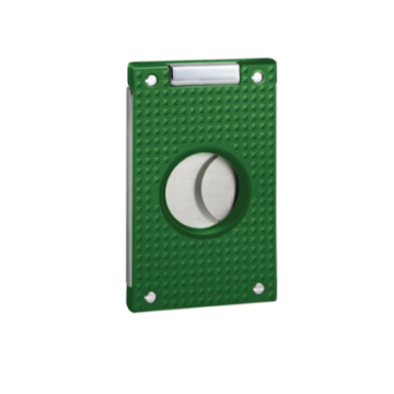 Caseti Cigar Cutter Chrome/Green Pattern 2 Blades