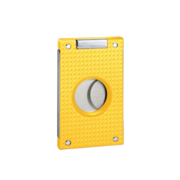 Caseti Cigar Cutter Chrome/Yellow Pattern 2 Blades
