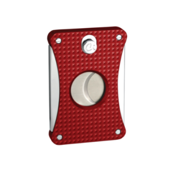 Caseti Cigar Cutter 2  Blades Chroom/Red Pattern