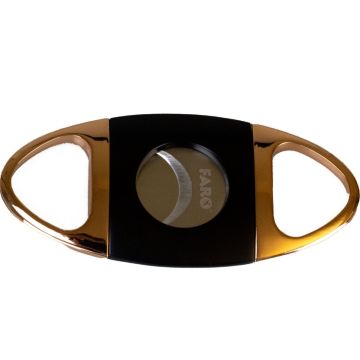 Sig. knipper ovaal zwart/rosegoud