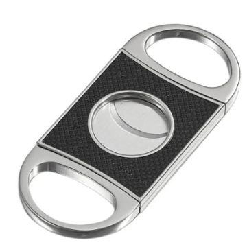 Sig. knipper dubbel mes ovaal steel Carbon Black