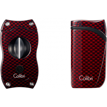 Colibri Gift Set Falcon Carbon + V-Cut Carbon Red