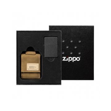 Zippo Molle Coyote Pouch and Black Crackle®. Gift Set